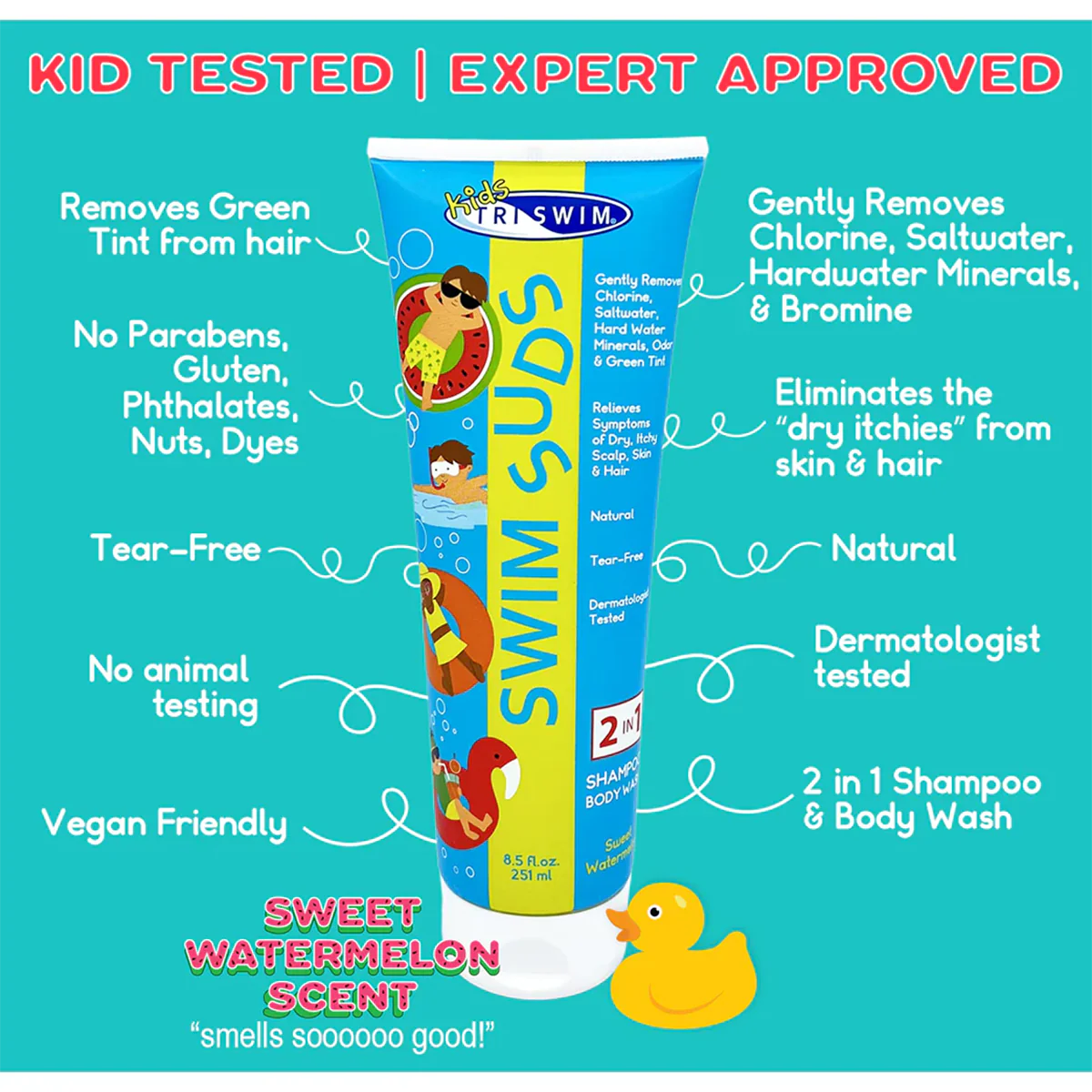 8.5oz Kids Natural Tear Free Swim Suds - Image 6