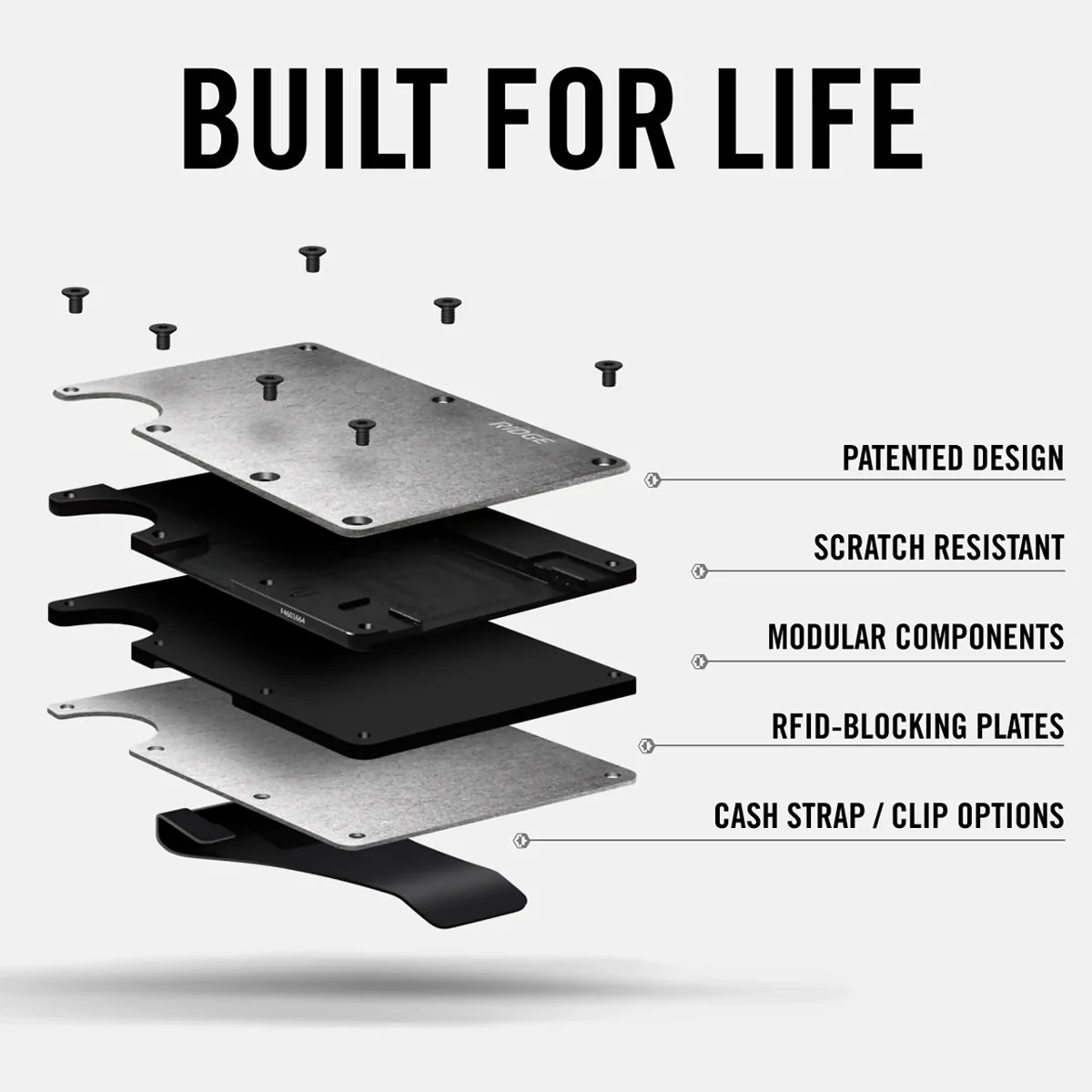 Titanium Wallet with Cash Strap - Image 8
