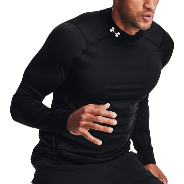 Men's ColdGear Armour Fitted Mock Long Sleeve - Image 4