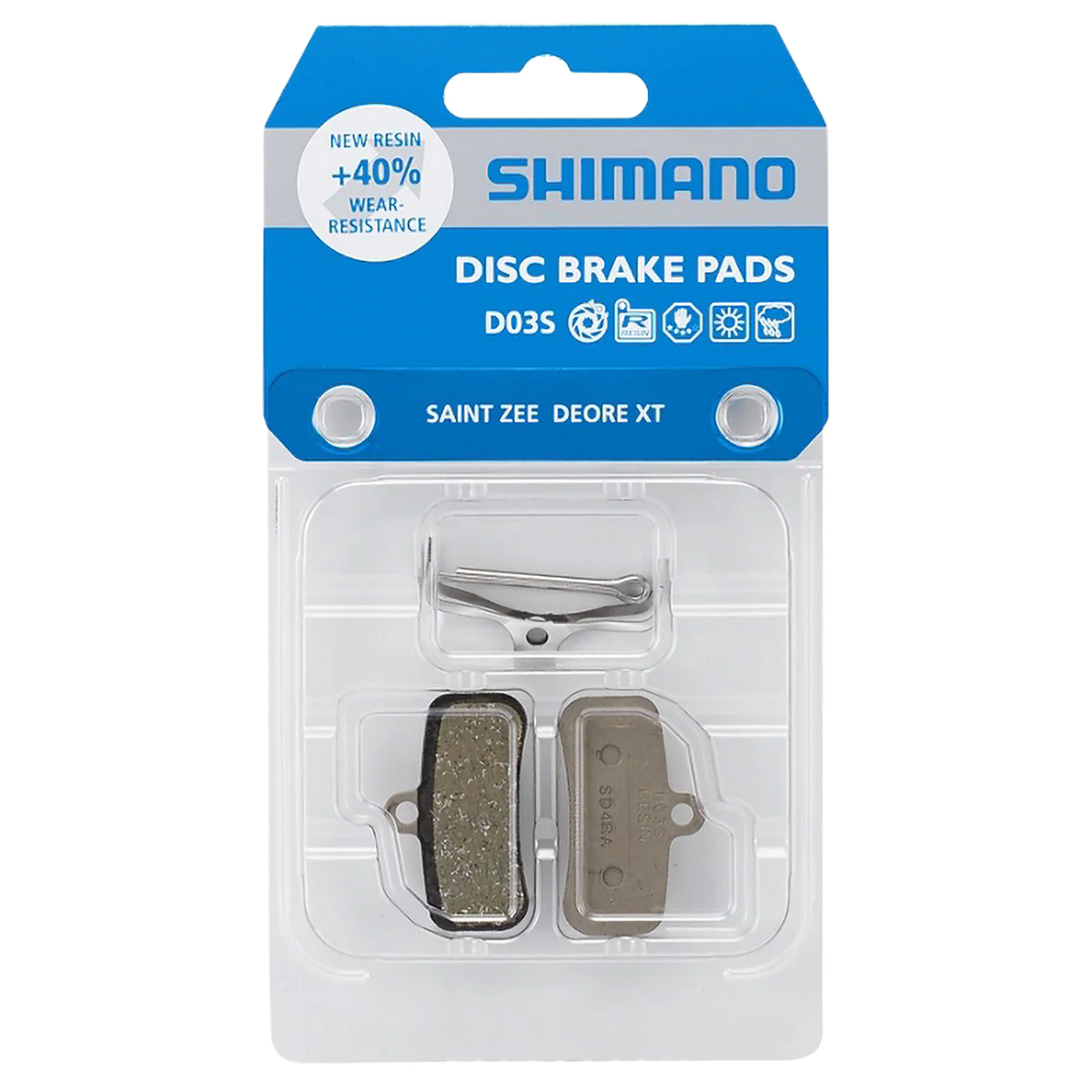 D03S-RX Disc Brake Resin Pad & Spring - Image 2