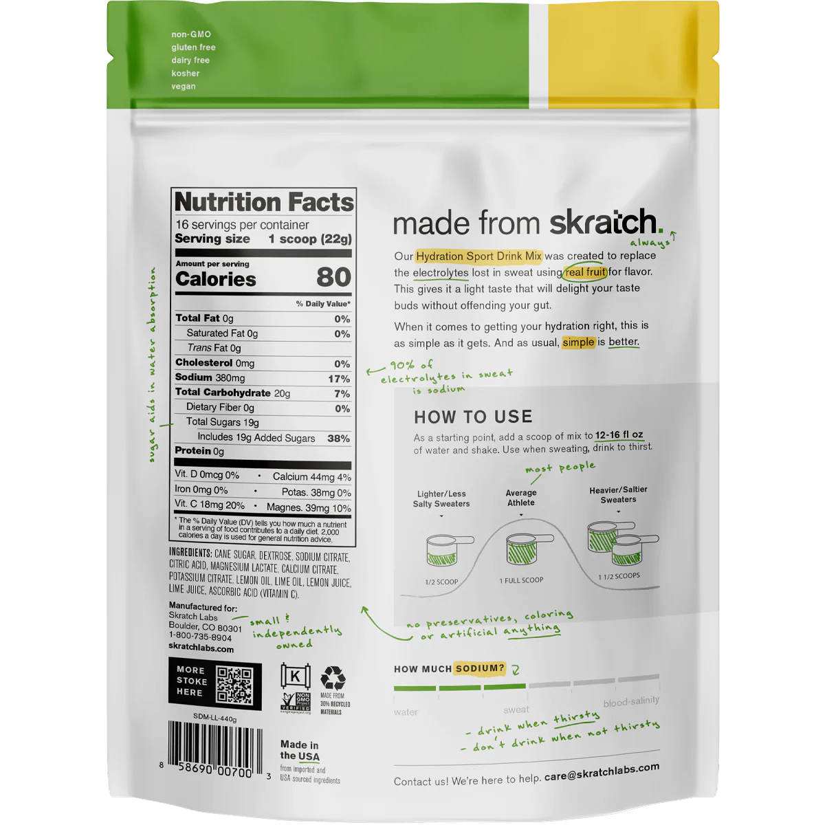 Hydration Sport Drink Mix (20 Servings) - Image 9