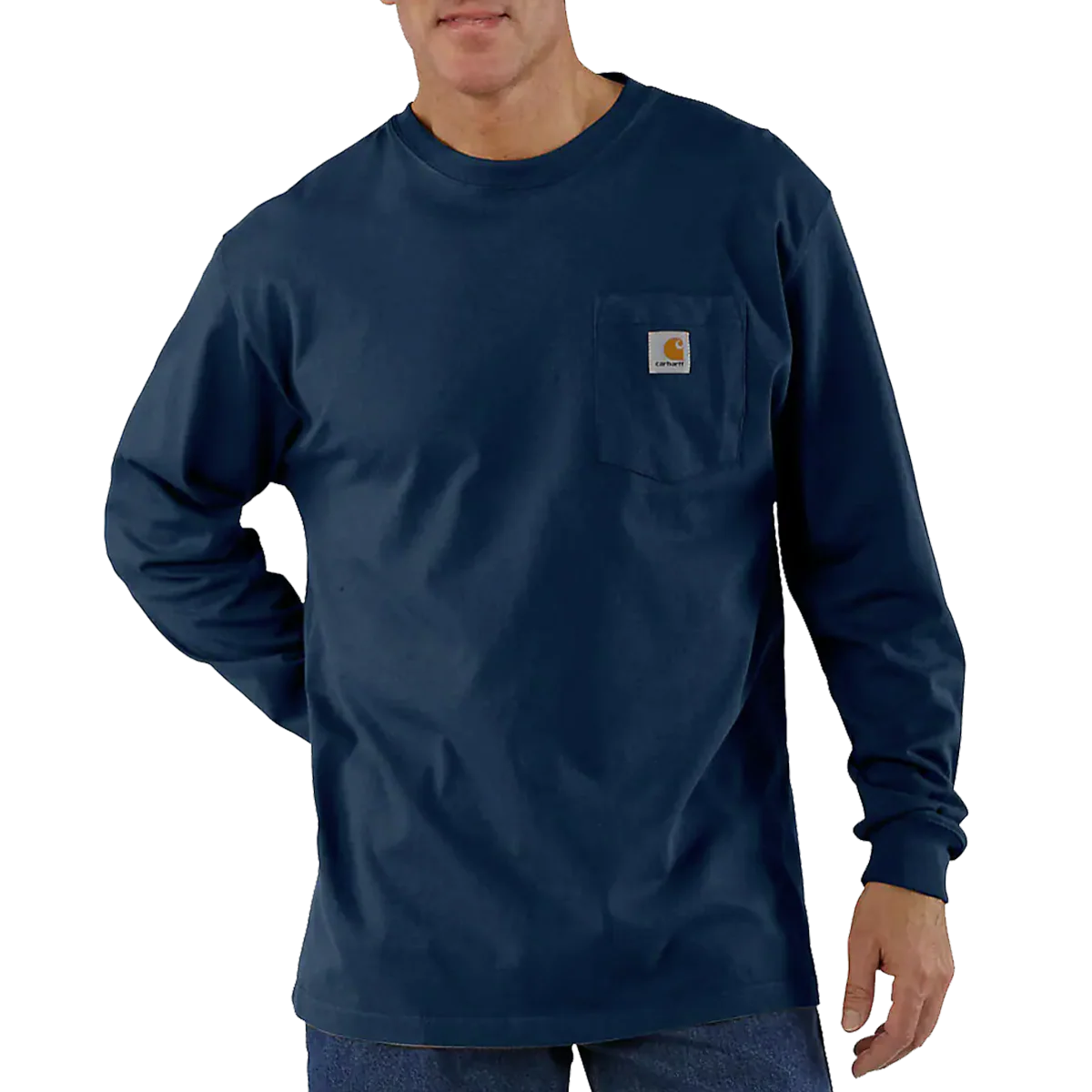 Men's Loose Fit Heavyweight Long-Sleeve Pocket T-Shirt