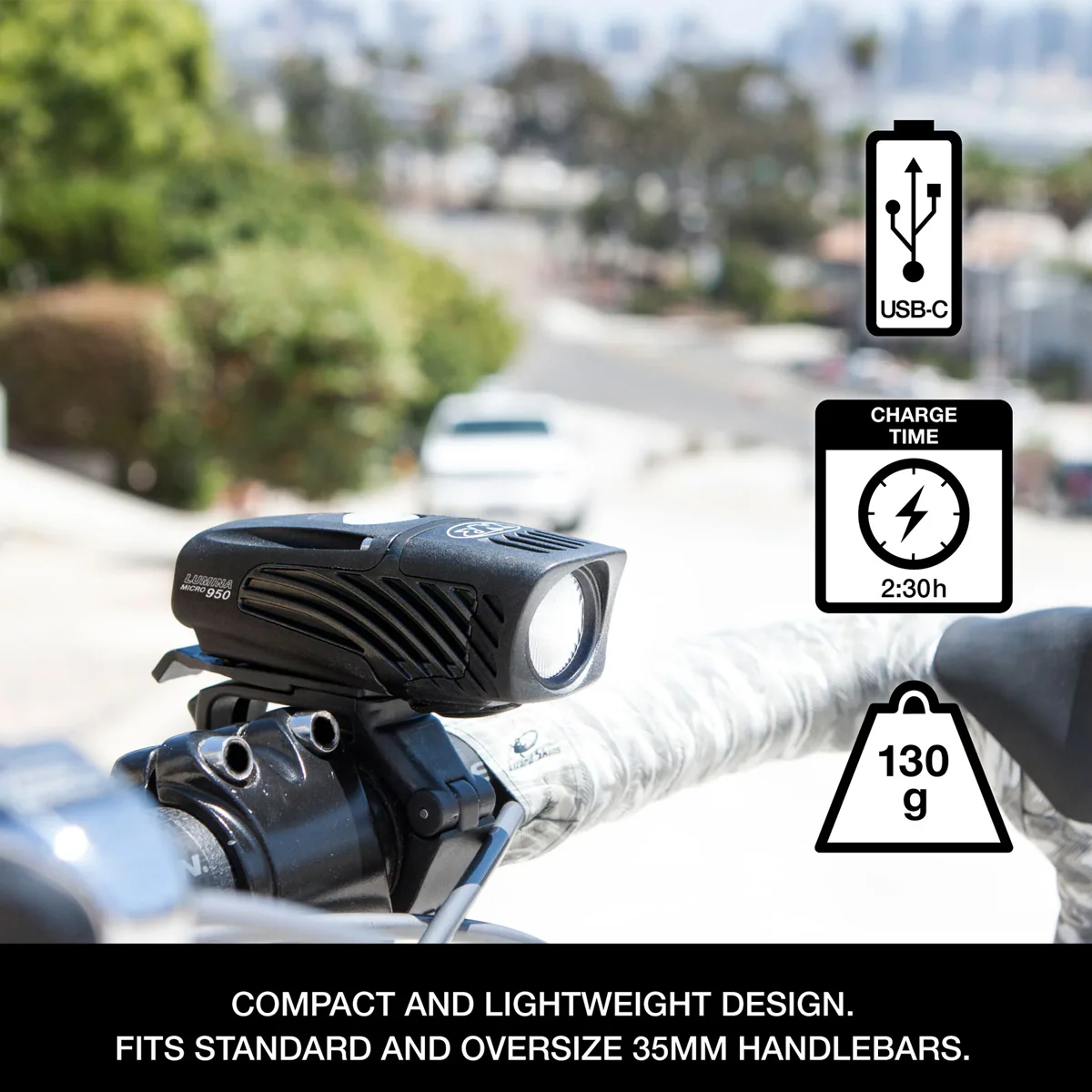 Lumina Micro 950 Front Bike Light - Image 2