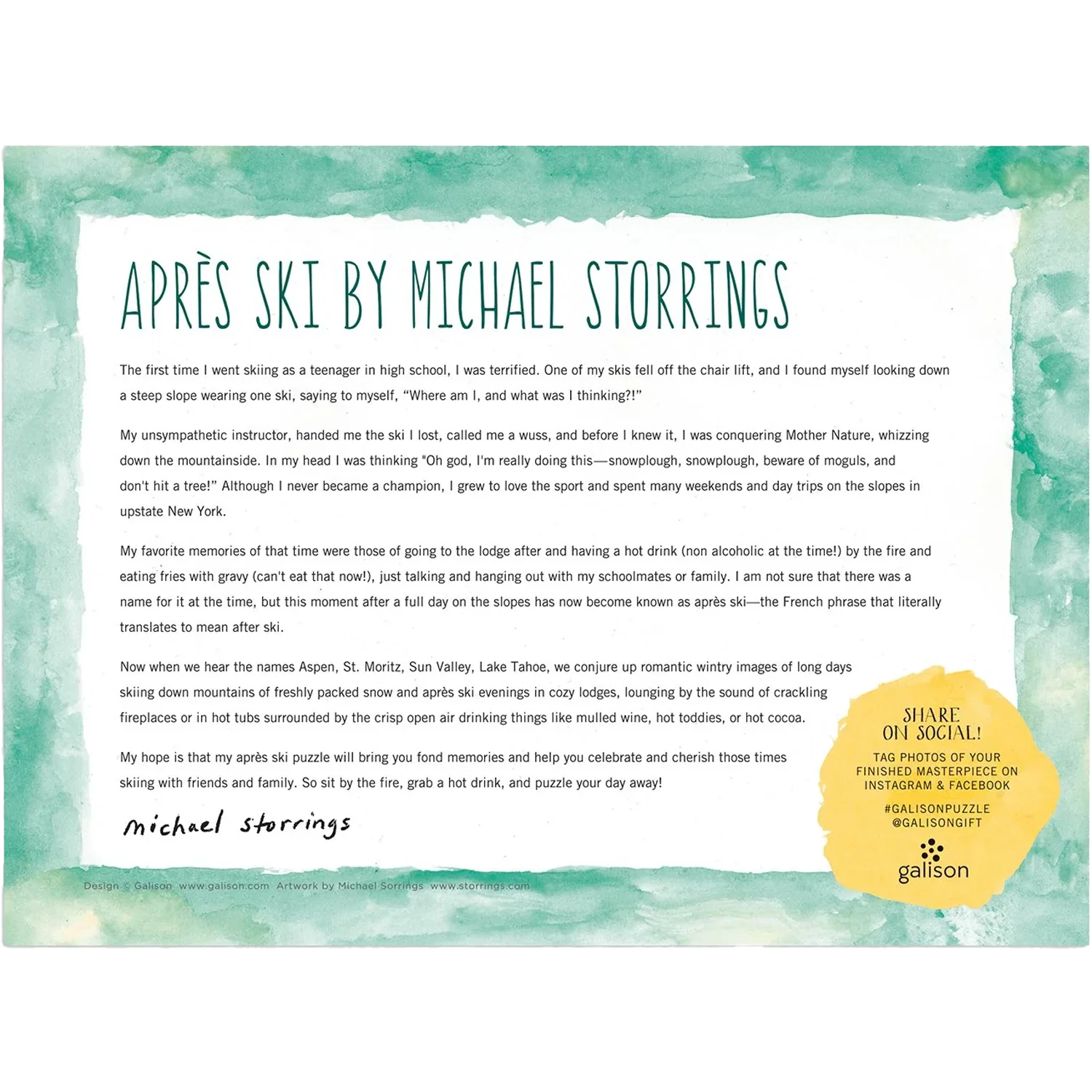 Michael Storrings Apres Ski 1000 Piece Puzzle - Image 3