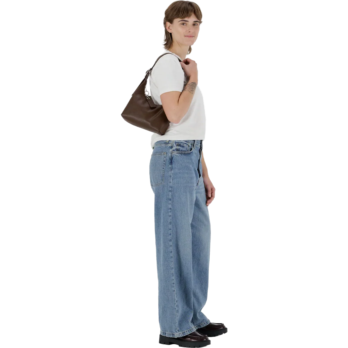 Mini Recycled Leather Shoulder Bag - Image 2