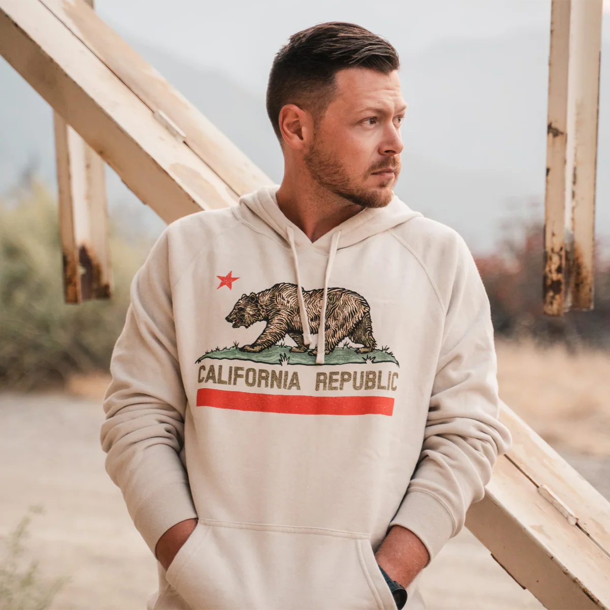 Men's Republic of CA Hoodie - Image 2