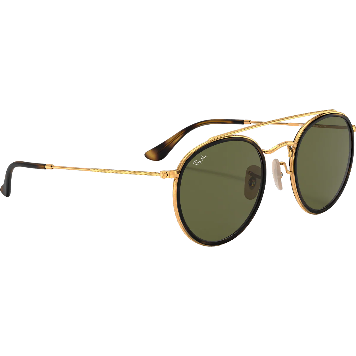 Round Double Bridge - Polished Gold/G-15 Green - Image 4