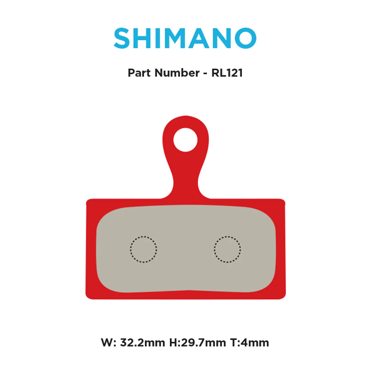 Shimano XT/XTR 2-piston Red - Image 2