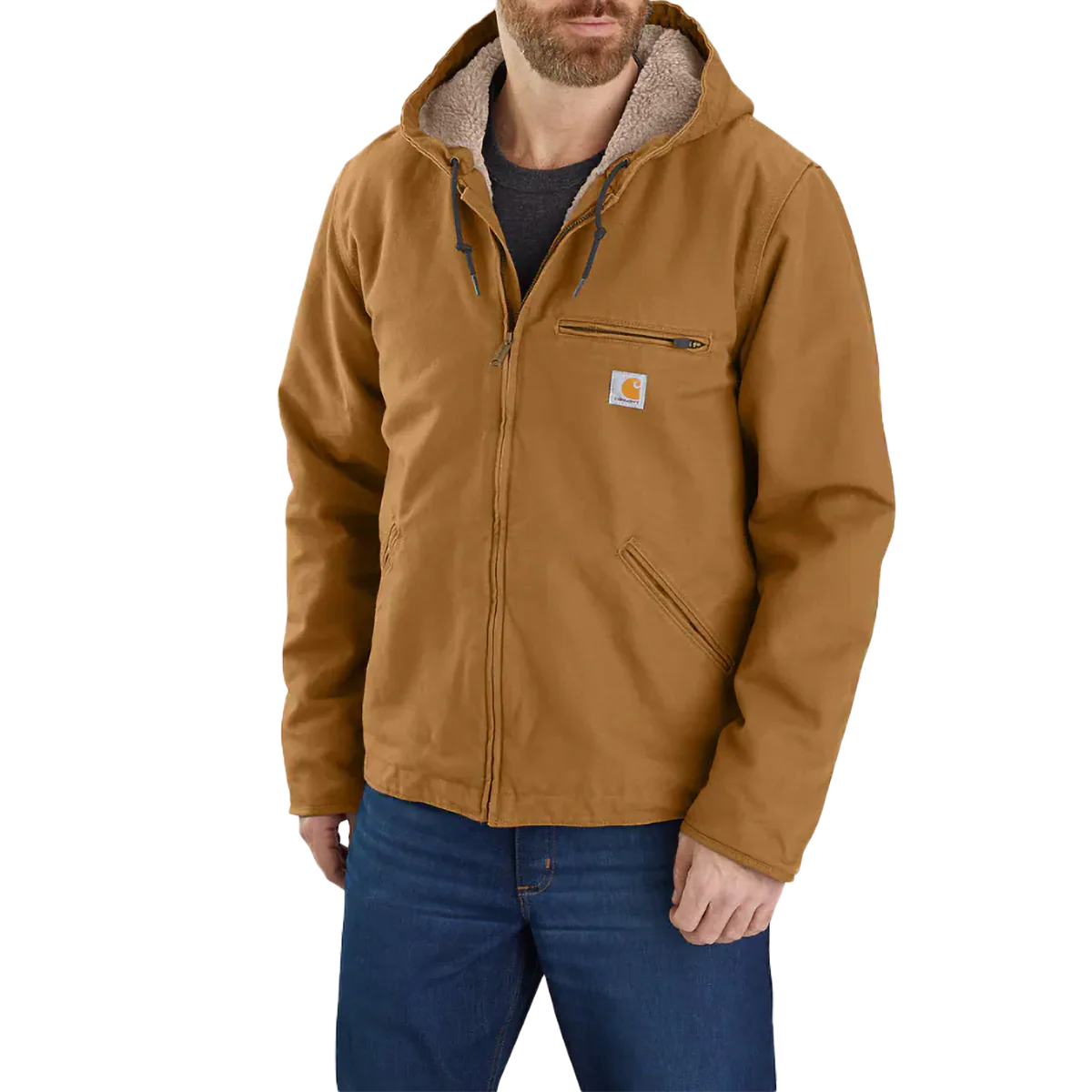 Men's Washed Duck Sherpa-Lined Jacket